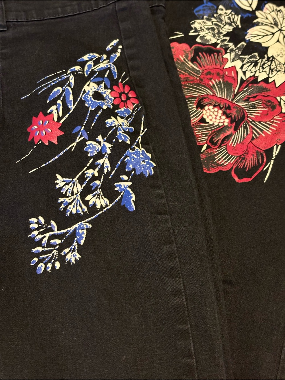 High Waist Pants | Floral Art | Straight Leg |Size 14 - Picture 5 of 8
